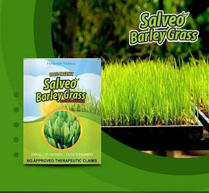 Authentic Salveo Barley Grass 70 Capsules 100% Organic 500 mg per Capsules